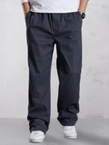 Versatile 100% Cotton Cargo Pants Pants coofandy Navy Blue S