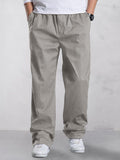 Versatile 100% Cotton Cargo Pants Pants coofandy Light Grey S