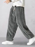 Rlaxed Fit Corduroy Harem Pants Pants coofandy