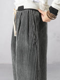 Rlaxed Fit Corduroy Harem Pants Pants coofandy