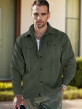 Soft Corduroy Shirt Jacket Shirts coofandy Army Green S