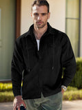 Soft Corduroy Shirt Jacket Shirts coofandy Black S