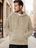Casual Relaxed Fit Corduroy Hoodie Hoodies coofandy Apricot S