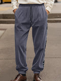 Stylish Paisley Side Corduroy Jogger Pants Pants coofandy Dark Gray S