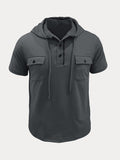 Athleisure Cargo Hooded Shirt Shirts coofandy