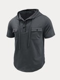 Athleisure Cargo Hooded Shirt Shirts coofandy