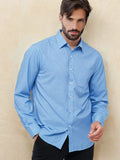 Casual Regular Fit Plaid Shirt Shirts coofandy Clear Blue S