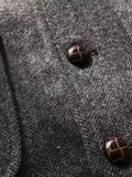 Vintage-Inspired Herringbone Tweed Vest Vest coofandy