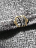Vintage-Inspired Herringbone Tweed Vest Vest coofandy