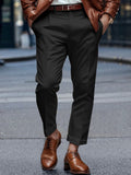 Essential Regular Fit Suit Pants Pants coofandy Black S