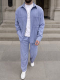 Modern Corduroy 2-Piece Matching Sets Sets coofandy Blue S
