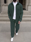 Modern Corduroy 2-Piece Matching Sets Sets coofandy Green S