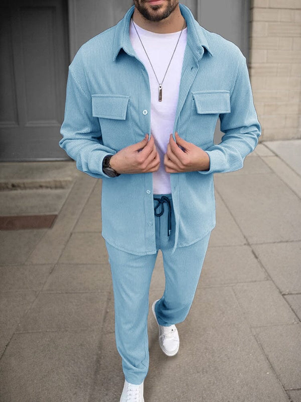 Essential Spring Corduroy 2-Piece Set Sets coofandy Blue S