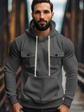 Everyday Comfort Fleece Cargo Hoodie Hoodies coofandy Dark Gray S