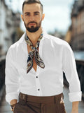 Essential Basic Solid Cotton Shirt Shirts coofandy White S