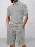 Casual Jacquard Textured Matching Set