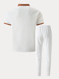 Lässiges Waffel-Poloshirt-Set
