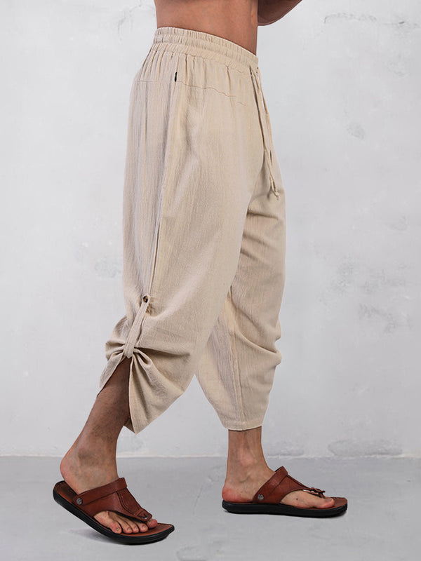Relaxed Comfort Cotton Cropped Pants