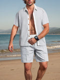 Casual Waffle Contrast 2-Piece Set