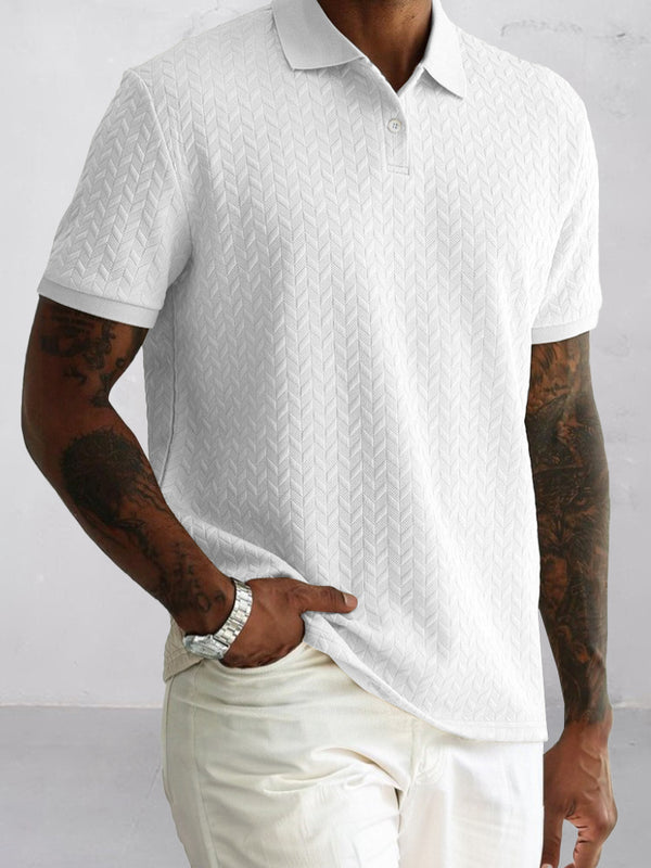 Urban Style Textured Polo Shirt