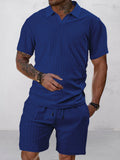 Breathable Vertical Stripe Matching Set