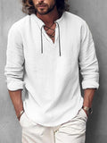 Leisure Tie Front Cotton Shirt