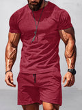 Soft Suede T-Shirt Shorts Set