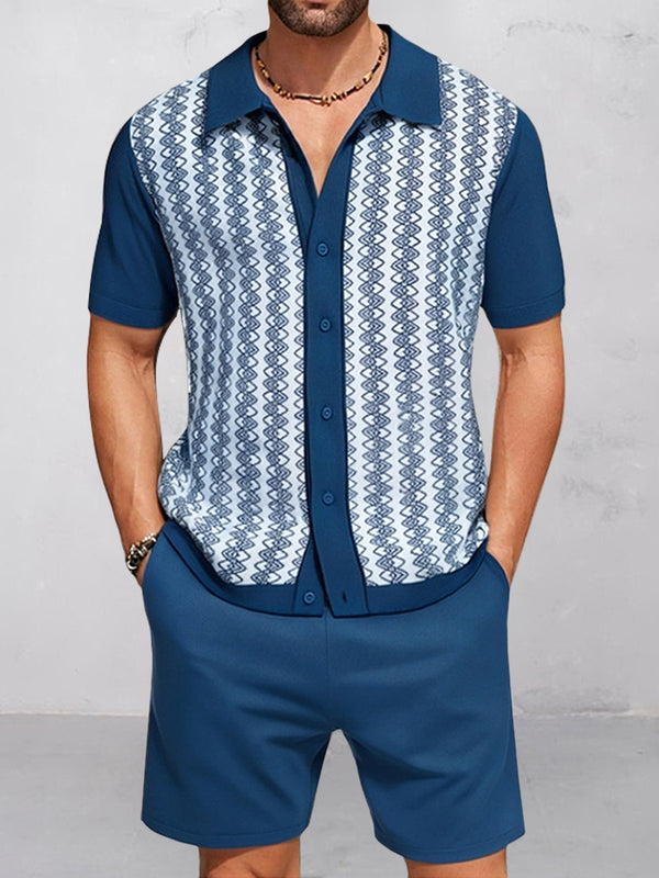 Modern Jacquard Knit 2-Piece Set