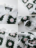 Trendy Openwork Crochet Knit Shirt