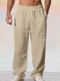 Casual 100% Cotton Drawstring Waist Pants