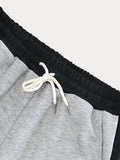 Casual Contrast Color Drawstring Jogger Pants