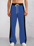 Casual Contrast Color Drawstring Jogger Pants