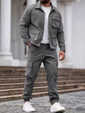Functional Multi-Pocket Cargo Jacket Pants Set