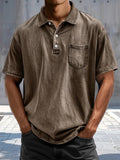 Casual Vintage Style Polo Shirt