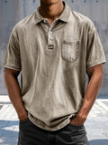 Casual Vintage Style Polo Shirt