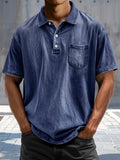 Casual Vintage Style Polo Shirt