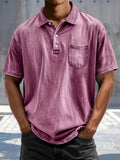 Casual Vintage Style Polo Shirt