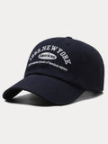 Cotton Adjustable Baseball Cap Hat coofandystore Navy Blue One Size(56-60)