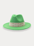 Fedora Hat with Removable Band Hat coofandy Green F(56-58)
