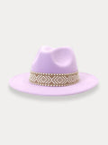 Fedora Hat with Removable Band Hat coofandy Light Purple F(56-58)