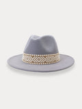 Fedora Hat with Removable Band Hat coofandy Light Grey F(56-58)