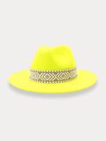 Fedora Hat with Removable Band Hat coofandy Light Yellow F(56-58)