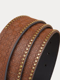 Vintage Western Cowboy PU Belt Belt coofandy