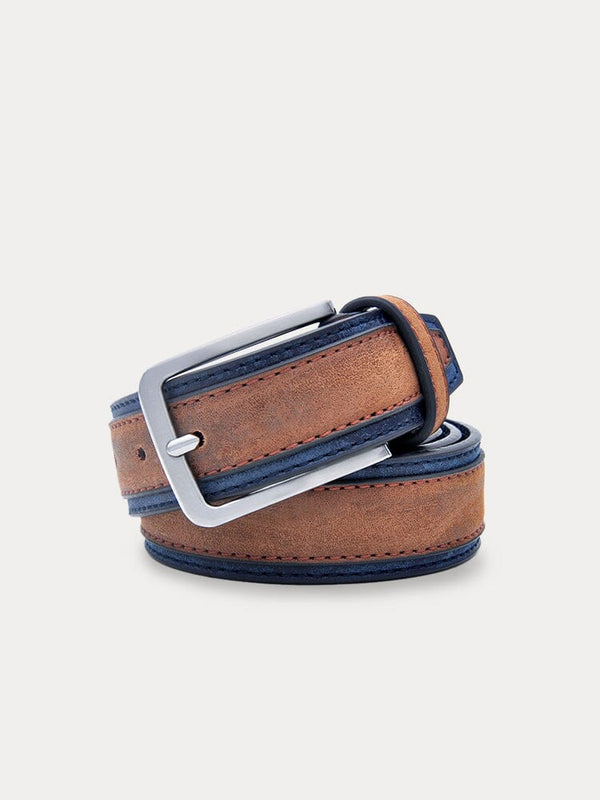 Vintage Durable PU Cowhide Belt Belt coofandy Brown S (100cm)