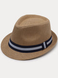 Summer Breezy Woven Fedora Hat Hat coofandy
