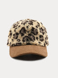Leopard Polar Fleece Baseball Cap Accessories coofandystore