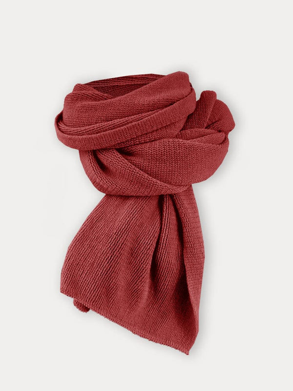 Minimalist Warm Knit Scarf Scarf coofandy Dark Red One Size