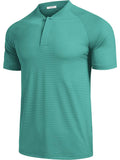 Short Sleeve Collarless Golf Polo Shirts (US Only) Polos Coofandy&