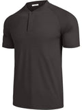 Short Sleeve Collarless Golf Polo Shirts (US Only) Polos Coofandy&