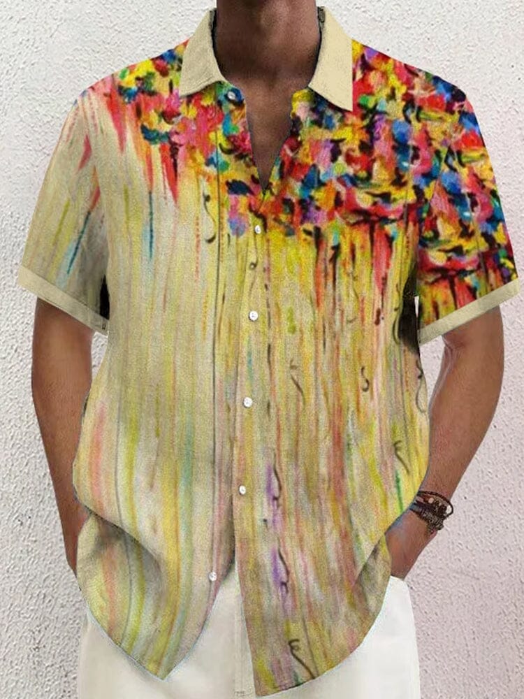 Casual Graphic Cotton Linen Shirt Shirts coofandy PAT5 S 